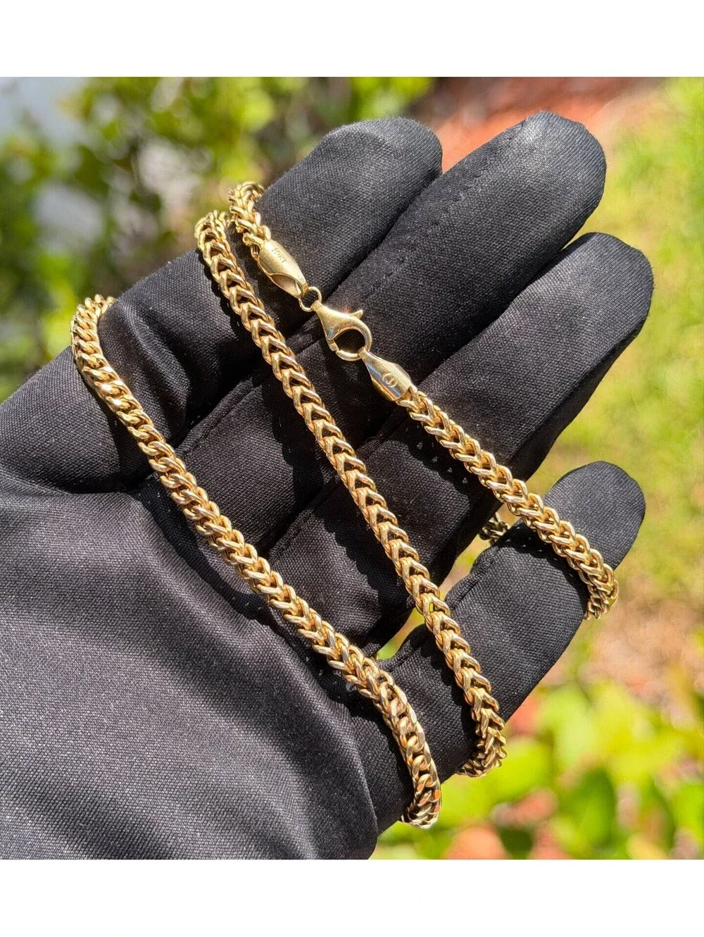 Jewelry 10k Yellow Gold Franco link 24.25” Chain Necklace